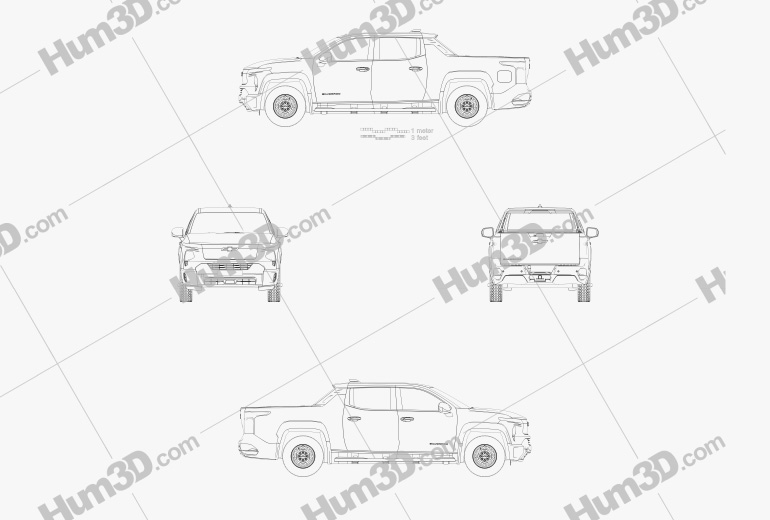 Chevrolet Silverado EV Crew Cab WT 2024 Blueprint