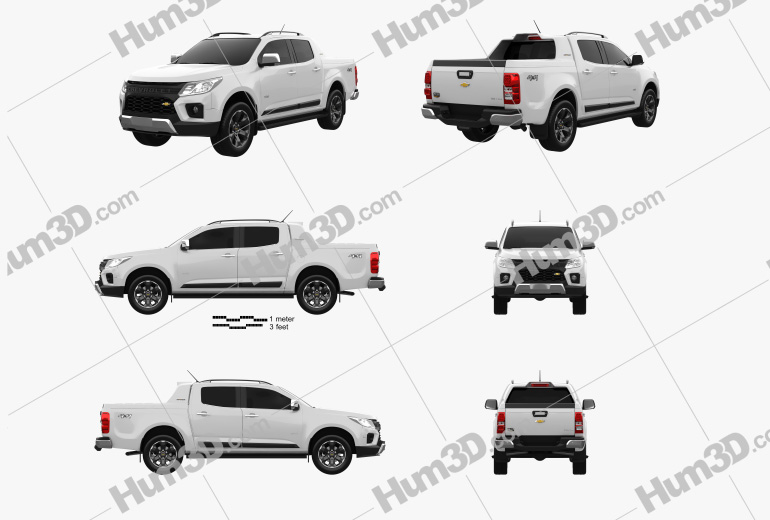 Chevrolet S10 Double Cab HighCountry 2020 Blueprint Template