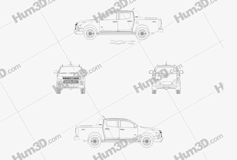 Chevrolet S10 Double Cab HighCountry 2020 Blueprint