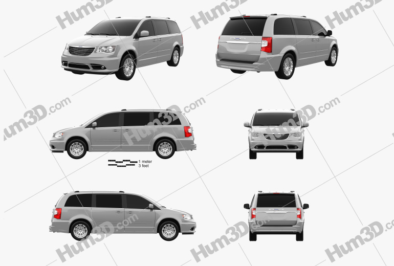 Chrysler Town Country 2012 Blueprint Template