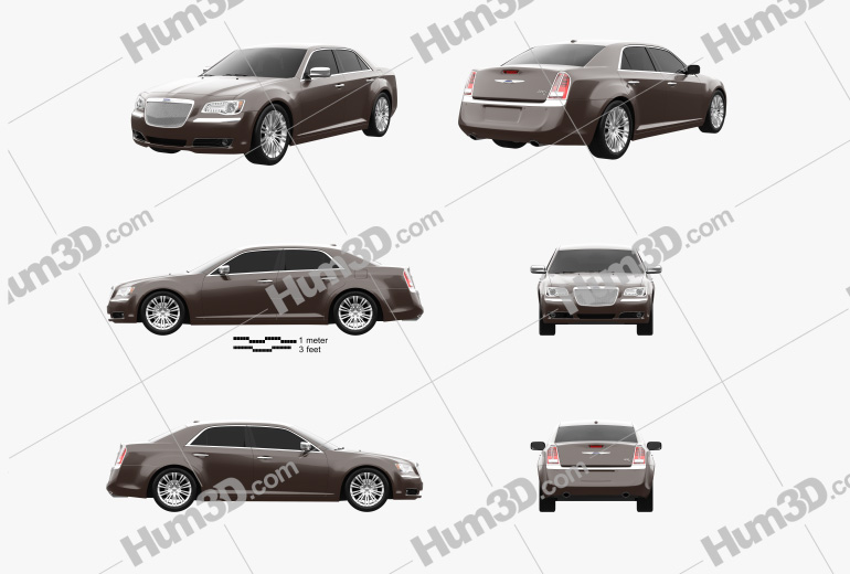 Chrysler 300 C Executive Series 2015 Blueprint Template