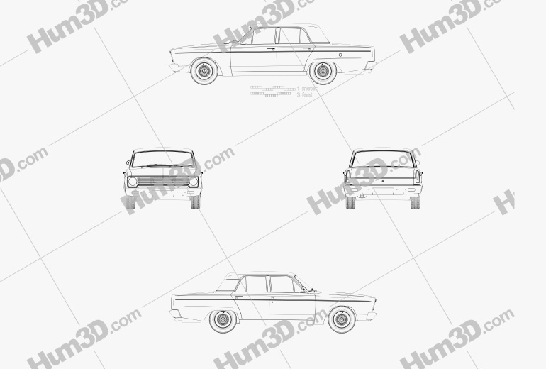 Chrysler Valiant 1966 蓝图