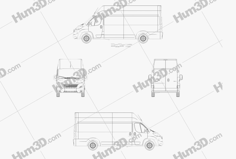 Citroen Jumper Panel Van L4H3 2018 Blueprint