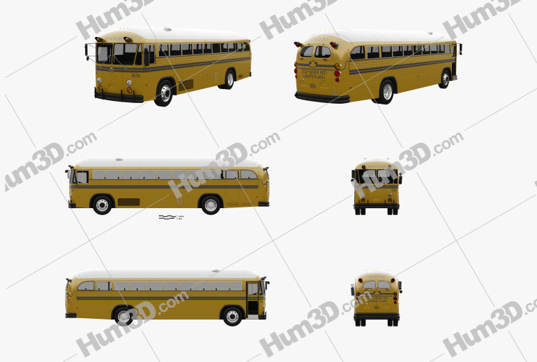 Crown Supercoach bus 1977 Blueprint Template