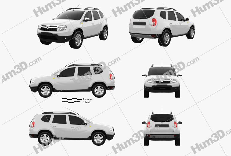 Dacia Duster 2010 Blueprint Template