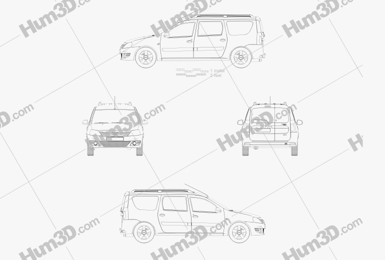 Dacia Logan MCV 2013 Blueprint