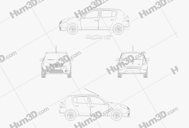 Dacia Sandero 2013 Blueprint