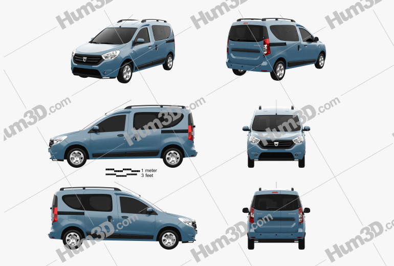 Dacia Dokker 2015 Blueprint Template