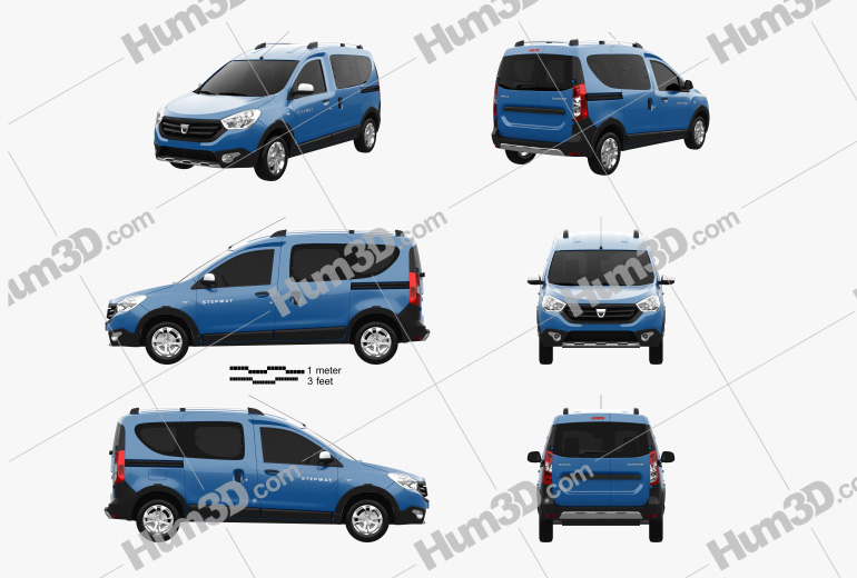 Dacia Dokker Stepway 2017 Blueprint Template