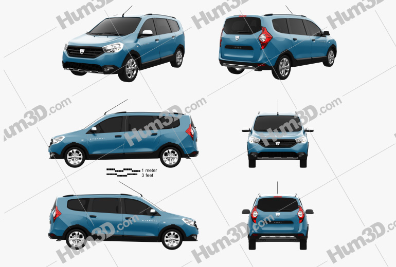 Dacia Lodgy Stepway 2017 Blueprint Template