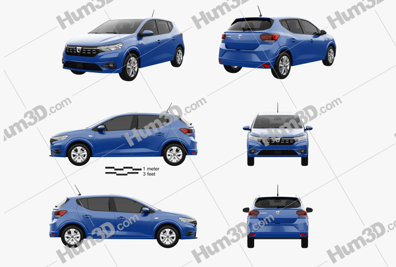 Dacia Sandero 2022 Blueprint Template