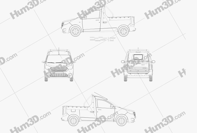 Dacia Dokker PickUp 2021 Blueprint