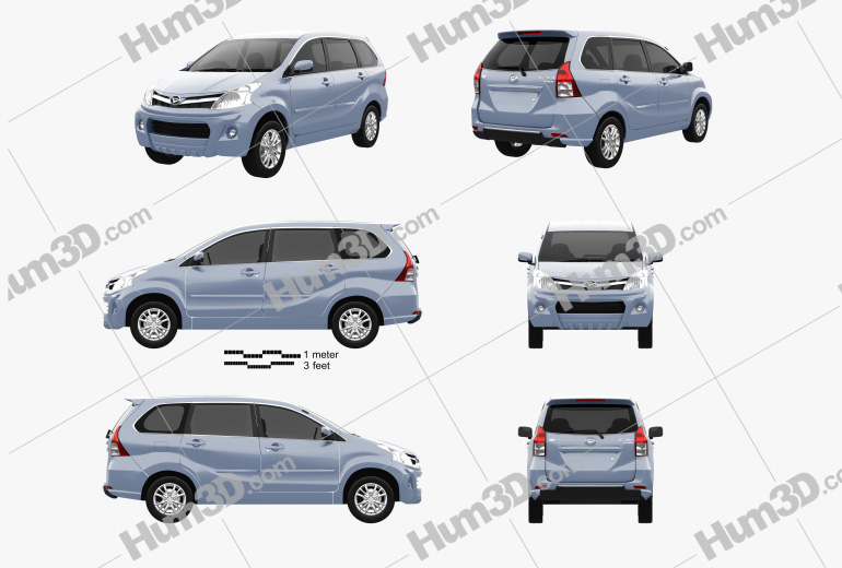 Daihatsu Xenia Sporty 2014 Blueprint Template