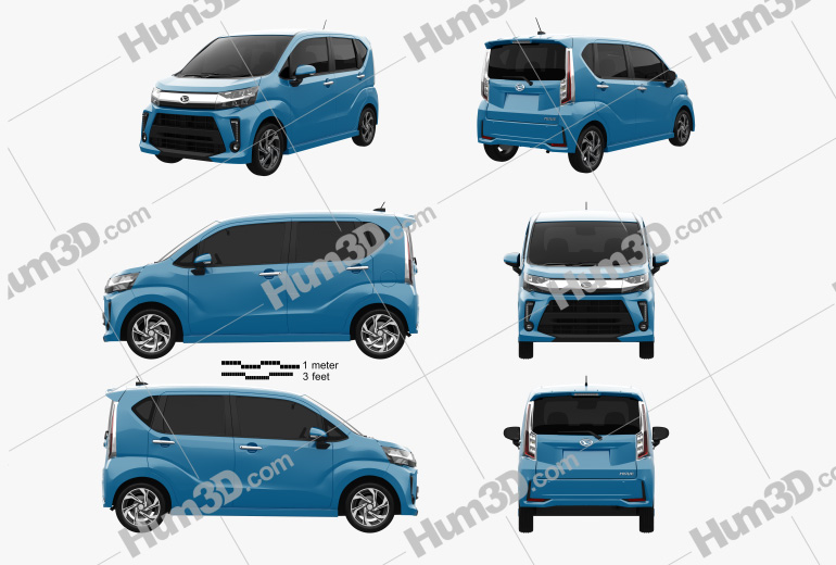 Daihatsu Move Custom RS 2020 Blueprint Template