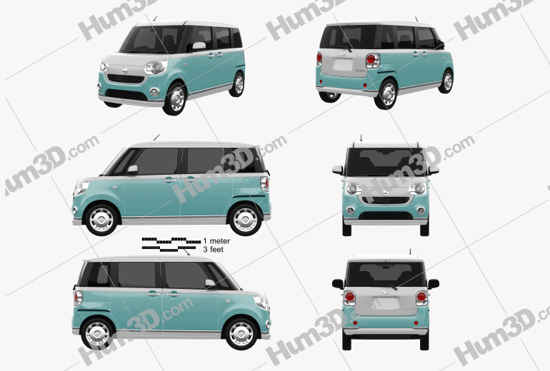 Daihatsu Move Canbus 2020 Blueprint Template