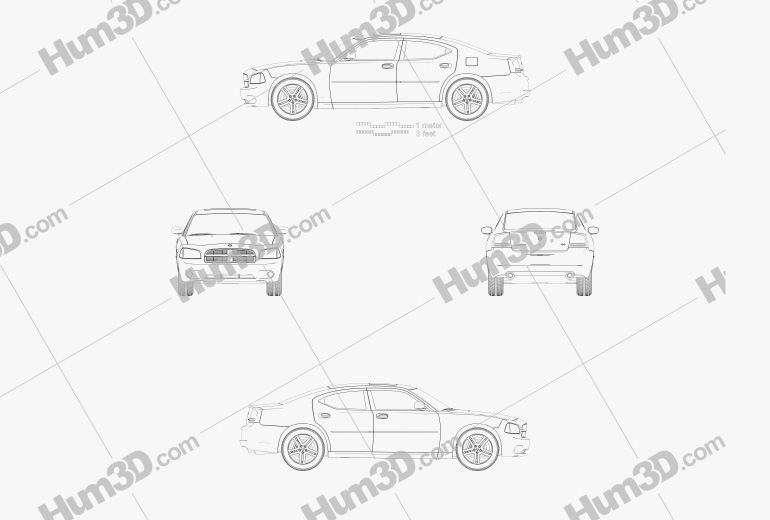 Dodge Charger (LX) 2010 Blueprint