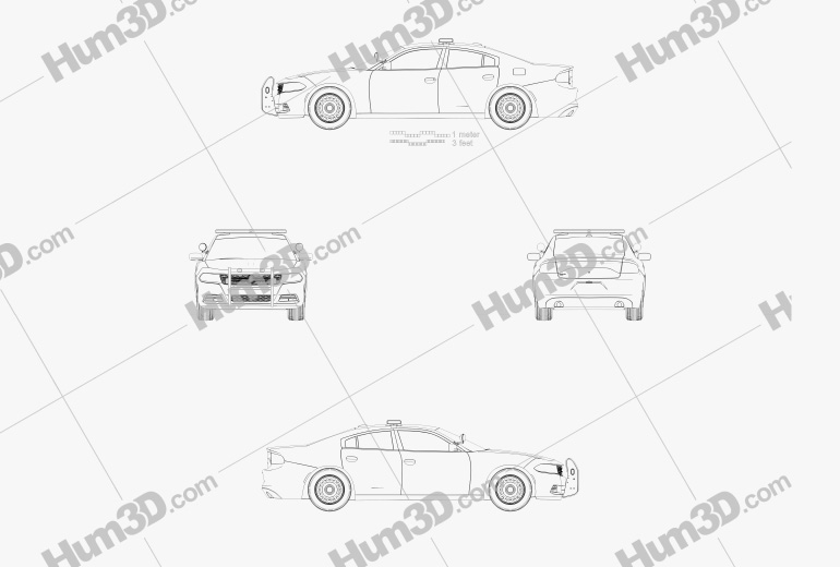 Dodge Charger Pursuit 2018 Blueprint