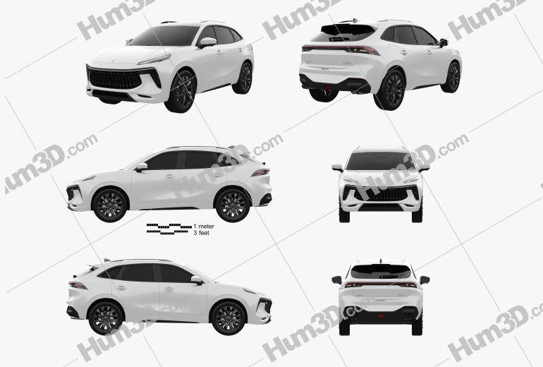 DongFeng Forthing T5 EVO 2021 Blueprint Template