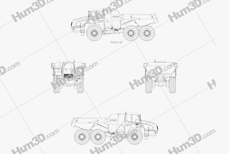 Doosan DA40 Camion Benne 2017 Blueprint