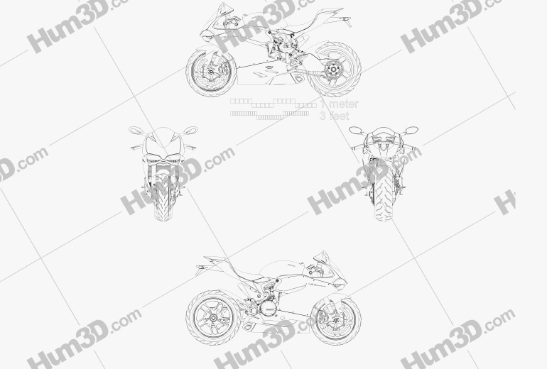 Ducati 1199 Panigale 2012 Blueprint