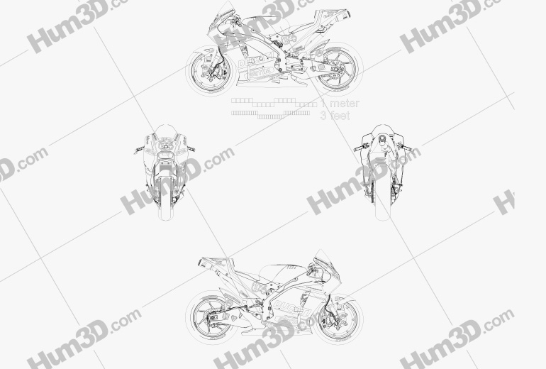 Ducati Desmosedici GP15 2015 Blueprint