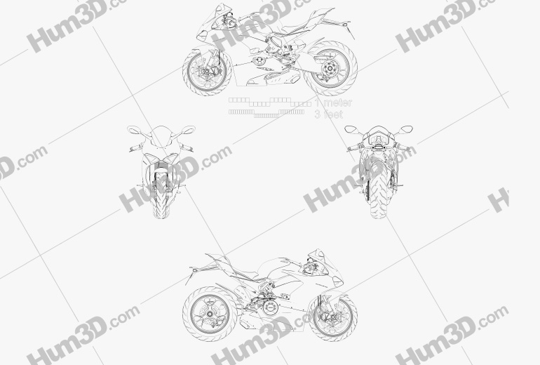 Ducati Panigale V4S 2018 Blueprint