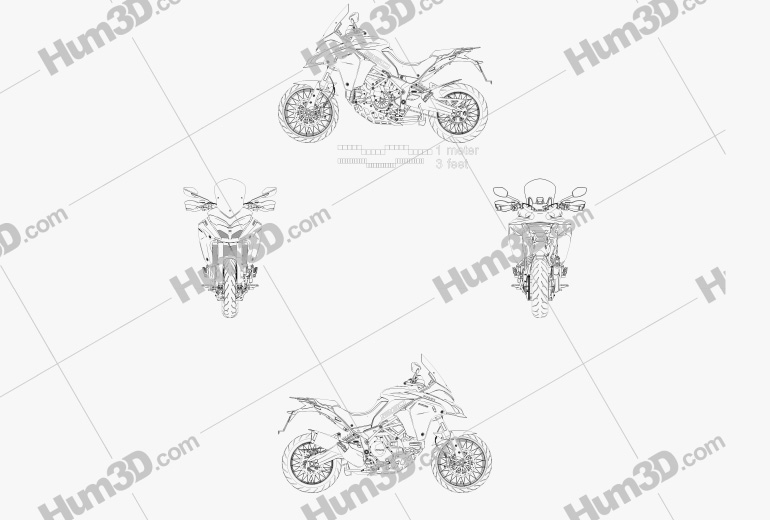 Ducati Multistrada 1260 Enduro 2019 Blueprint