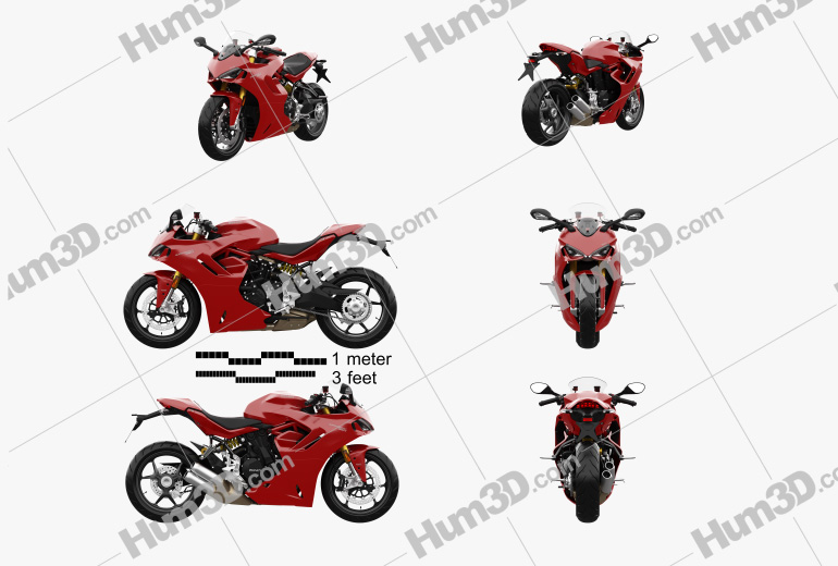 Ducati SuperSport 950 2023 Blueprint Template