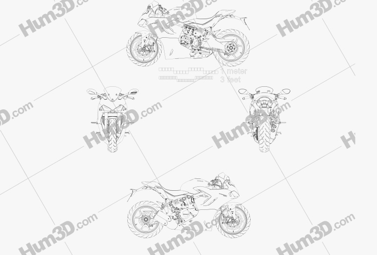 Ducati SuperSport 950 2023 Blueprint