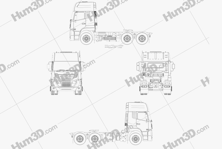 Eicher Pro 8049 Heavy Duty Camion Trattore 2014 Blueprint
