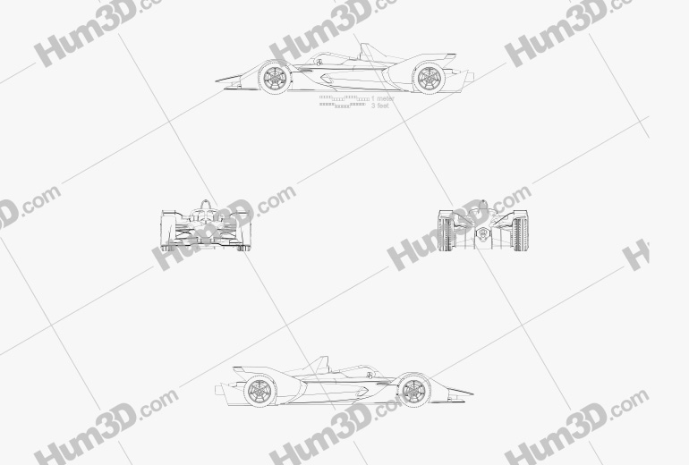 FIA Gen2 Formula E 2019 도면
