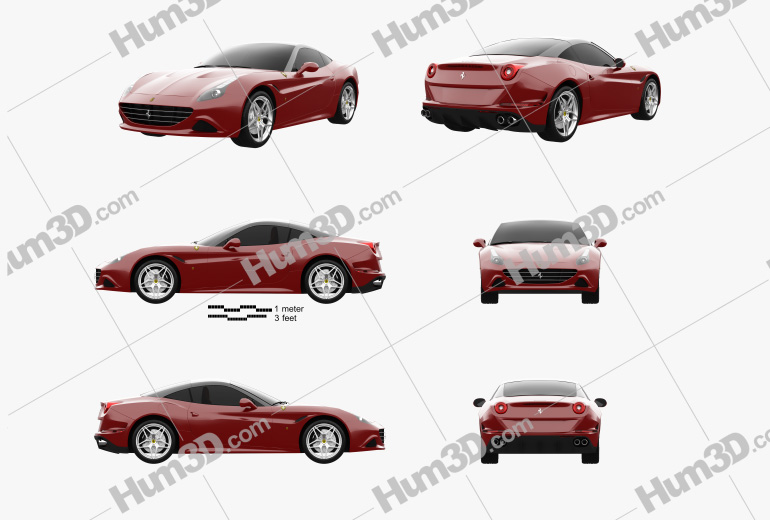 Ferrari California T 2014 Blueprint Template