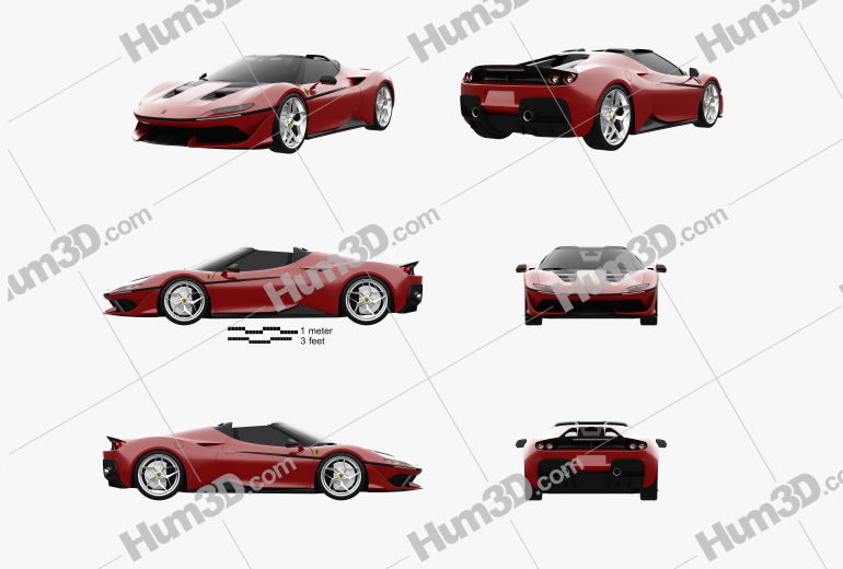 Ferrari J50 2016 Blueprint Template