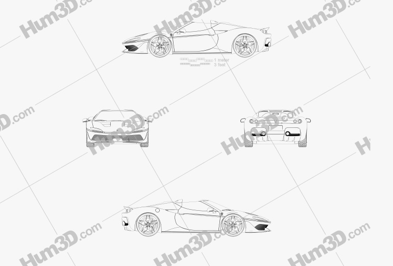Ferrari J50 2016 Blueprint
