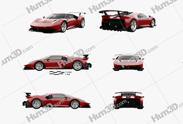 Ferrari P80 C 2019 Blueprint Template