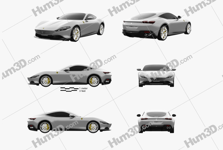 Ferrari Roma 2020 Blueprint Template