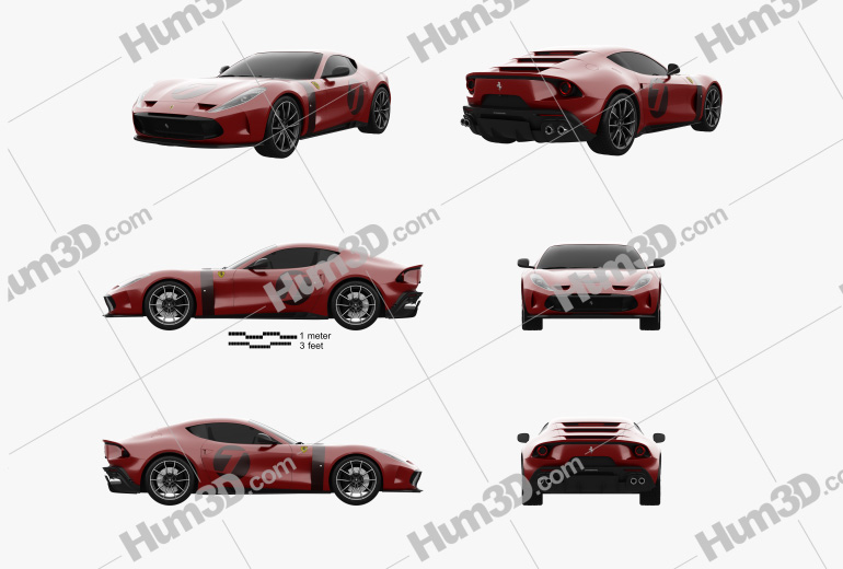 Ferrari Omologata 2020 Blueprint Template