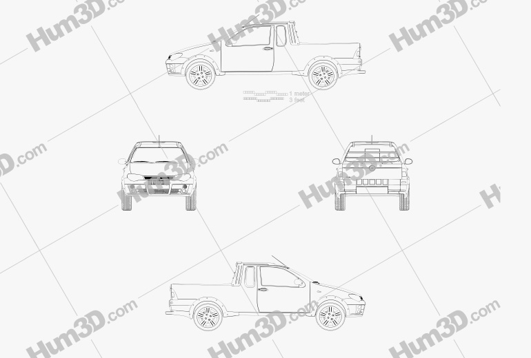 Fiat Strada III 2004 Blueprint