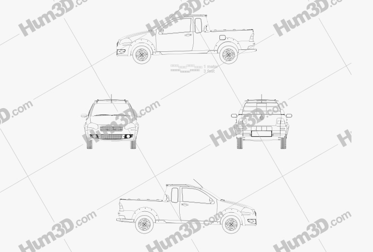 Fiat Strada Crew Cab Trekking 2014 Blueprint