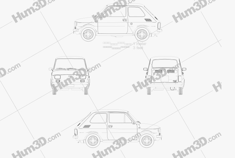 Fiat 126 2000 Blueprint