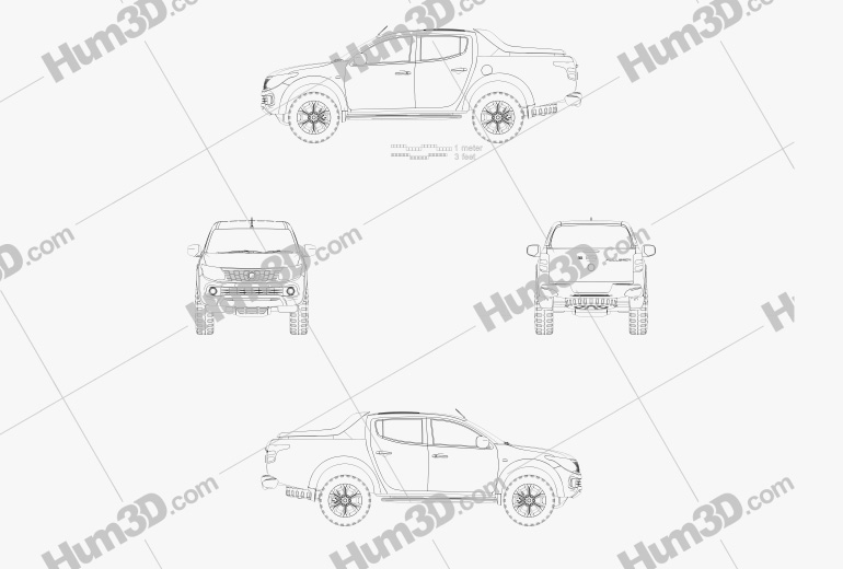 Fiat Fullback Концепт 2019 Чертеж