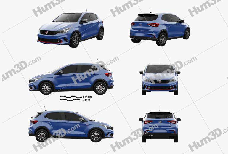 Fiat Argo HGT Opening Edition Mopar 2020 Blueprint Template