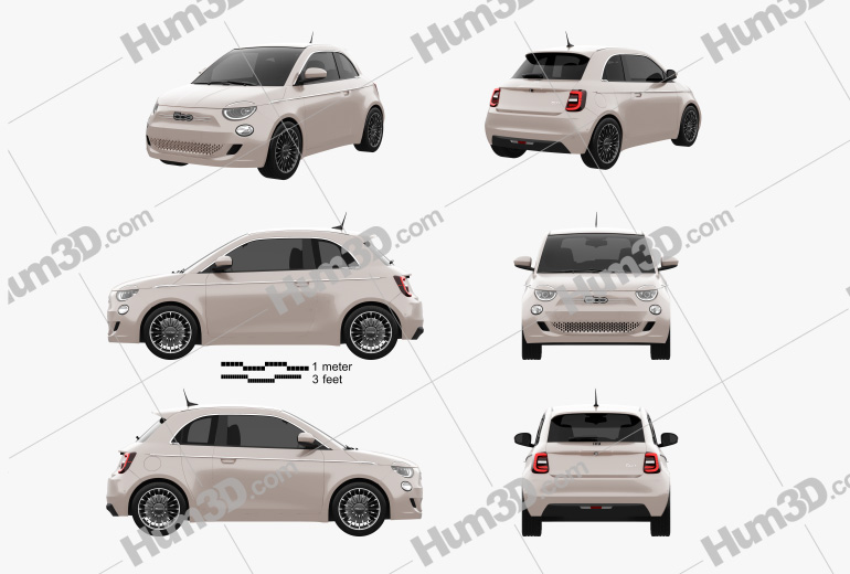 Fiat 500 3+1 2022 Blueprint Template