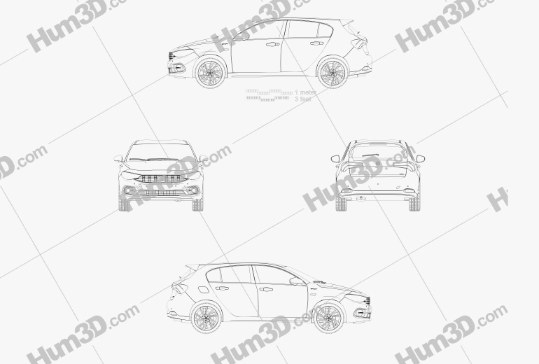 Fiat Tipo City Sport hatchback 2022 Blueprint