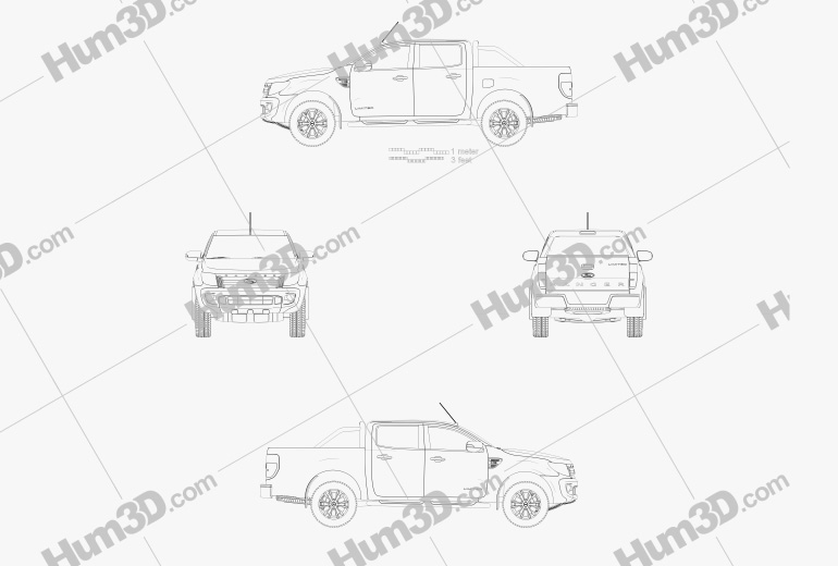 Ford Ranger (T6) 2012 Blueprint