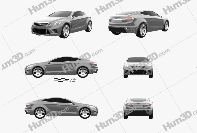 Ford Iosis Concept 2005 Blueprint Template