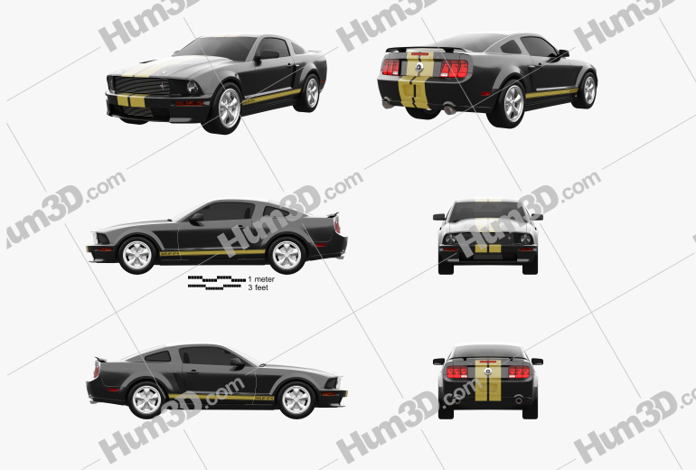 Ford Mustang Shelby GT-H 2006 Blueprint Template