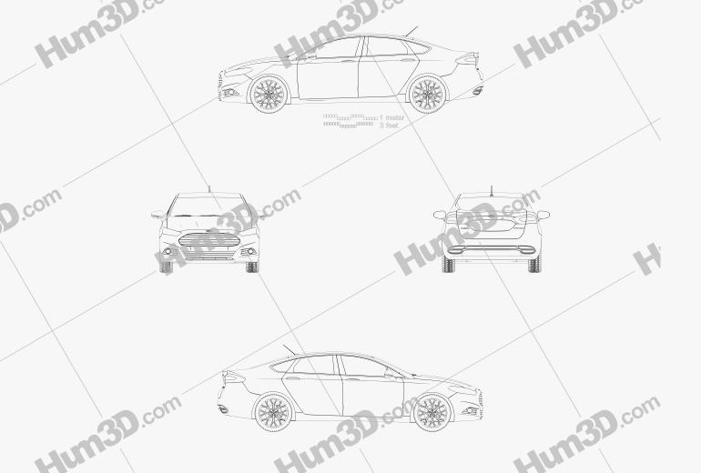 Ford Fusion (Mondeo) 2016 Blueprint