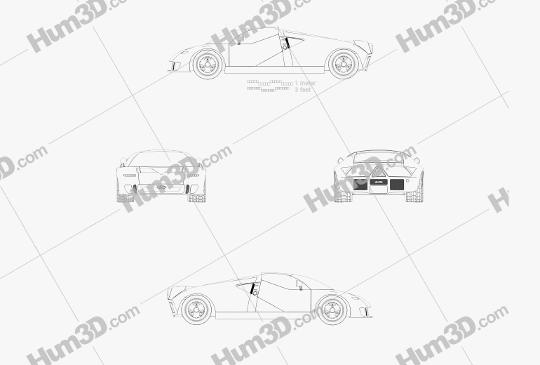 Ford GT90 1995 Disegno Tecnico