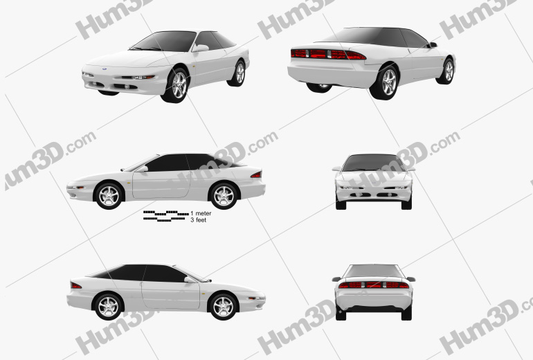 Ford Probe GT 1997 Blueprint Template